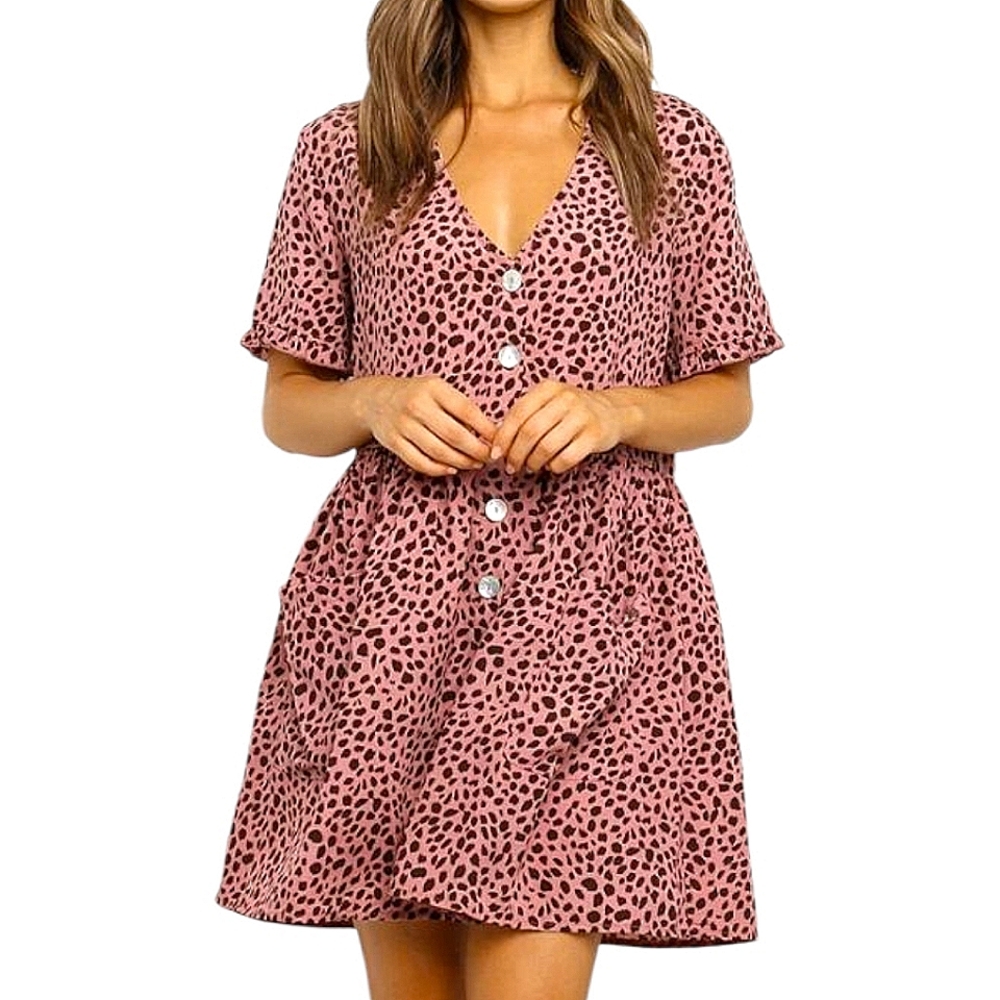 NEW Copper Closet Boho Pink Stone Mini Oversized Flowy Babydoll Dress Size S